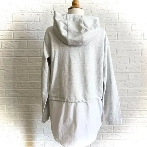 Athleta Gallery Hoodie Womens M Heather Grey Active Top Athleisure Long Sleeves - Picture 4 of 9
